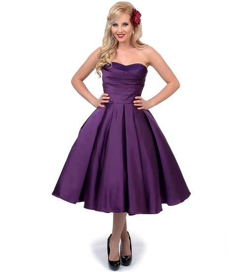 Perfect Bridesmaid Dress Unique Vintage Eggplant Satin And Tulle Charade Swing Dress With Images