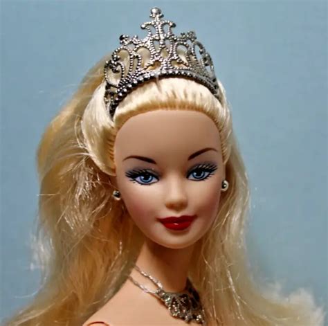 Barbie Doll Nude Blonde Hair Blue Eyes Silver Jewelry Crown Tnt Click