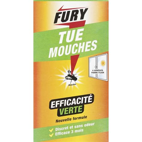 Adhésif Anti Mouches Tue Mouches 4 Stickers Fury Articles