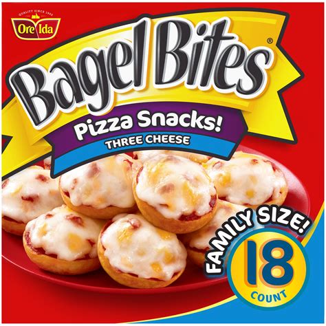 Bagel Bites Three Cheese Mini Pizza Bagel Frozen Snack And Appetizers