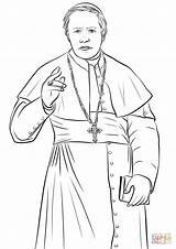 Coloring Pius Pope St sketch template