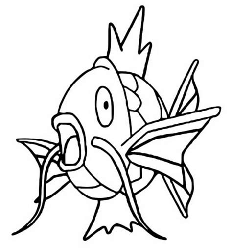 Coloring Pages Pokemon Magikarp Drawings Pokemon