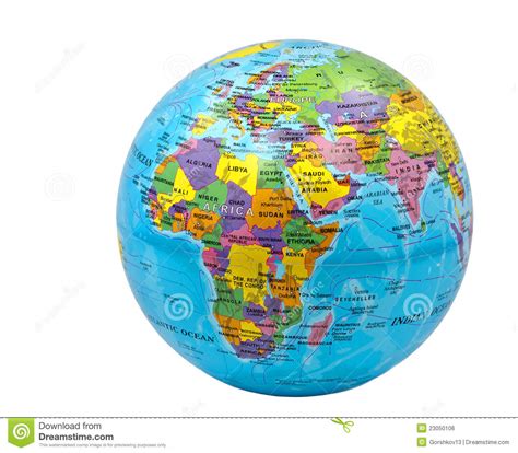 Check spelling or type a new query. Color Globe Of Earth On White Background Stock Photo ...
