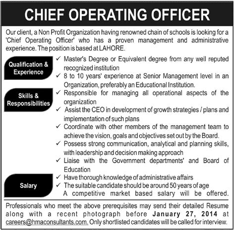 The chief operating officer oversees all operational aspects of the coo job description sample. Chief Operating Officer