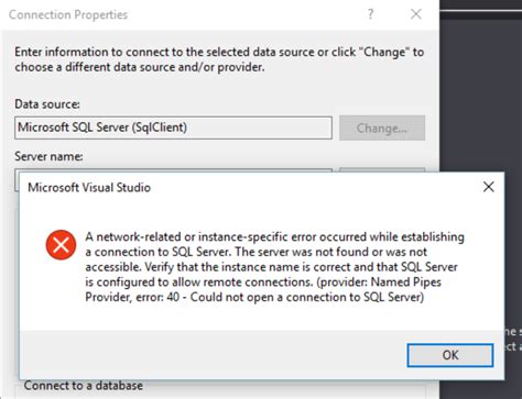 Unable To Connect To A SQL Azure Server From A Visual Studio Database Project Stack Overflow