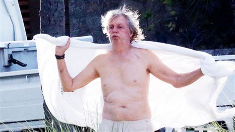 Paul Mccartney 79 Goes Shirtless And Packs On The Pda With Wife Nancy In St Barts Photos