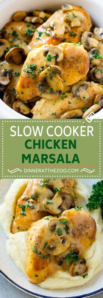 Make this one pot meal in a pressure cooker. Slow Cooker Chicken Marsala - Dinner at the Zoo | Marsala ...