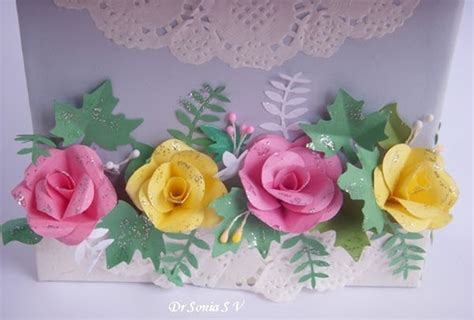 Item is cut out ready for decorations and projects. Cards ,Crafts ,Kids Projects: Easy Heart Punch Rose Flower ...