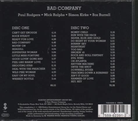 Bad Company The Original Bad Co Anthology Uk 2 Cd Album Set Double