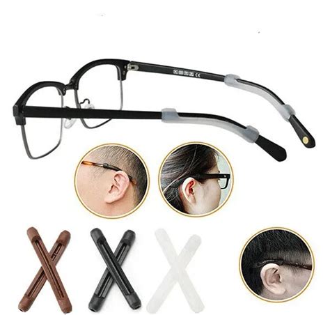 1 Pair Silicone Glasses Eyeglasses Ear Grip Anti Slip Holder Temple