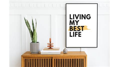 Living My Best Life Printable Art Inspirational Quote Poster Etsy