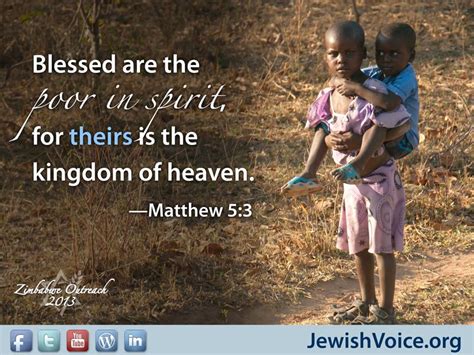 Blessed Are The Poor In Spirit For Theirs Is The Kingdom Of Heaven Matthew Scripture