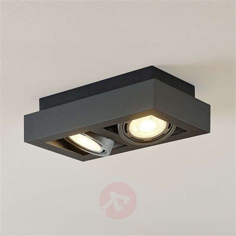 I think i've enough ideas to start arranging my ceiling spotlights. Ronka LED ceiling spotlight GU10 2-bulb dark grey | Lights ...