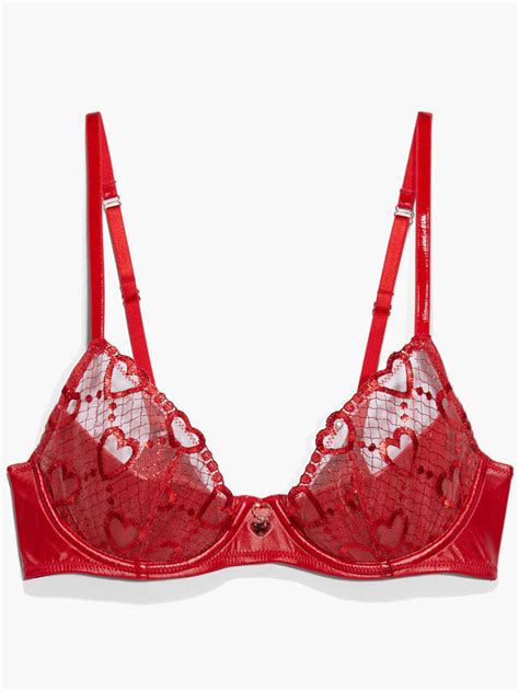 Glossy Flossy Quarter Cup Bra In Red Savage X Fenty Germany