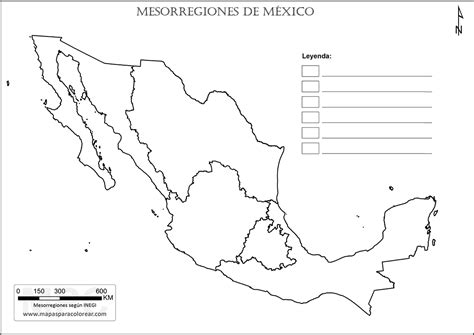 Mapa De Mexico Sin Division Politica Para Imprimir