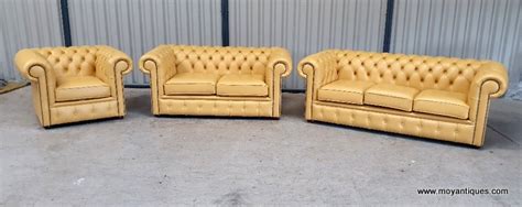 Chesterfield Sofa Mustard Moy Antiques