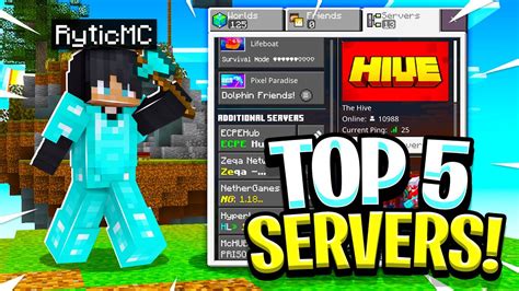 Top 5 Servers For Minecraft Bedrock Edition 118 2022 Creepergg