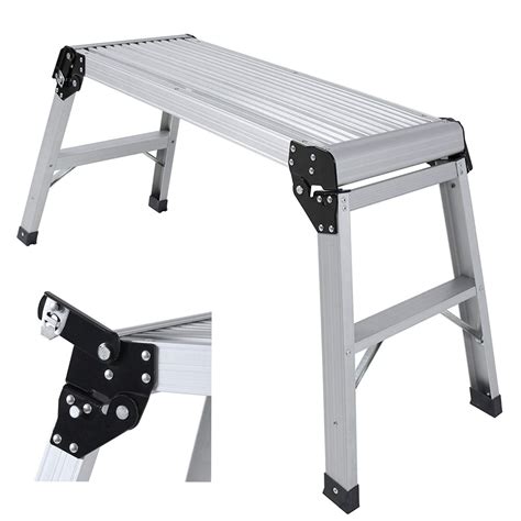 Magshion Inc Aluminum Platform Step Up Stool Nonslip Folding Work Bench