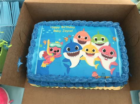 Baby Shark Cake Shark Cake Shark Birthday Party Shark Birthday