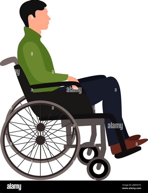 Wheelchair Man Illustration Vector On White Background Stock Vector