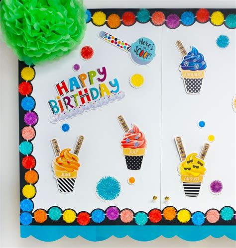 Bold And Bright Happy Birthday Mini Bulletin Board Birthday Chart Ideas