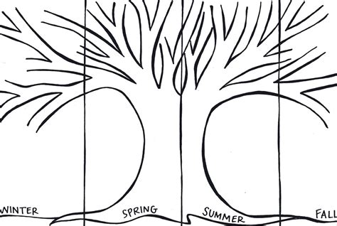 Four Seasons Tree Printable Template Printable Templates