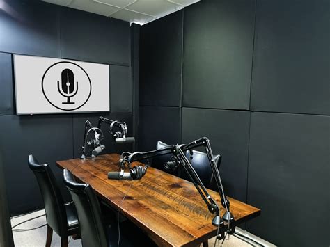 music: professional podcast studio setup