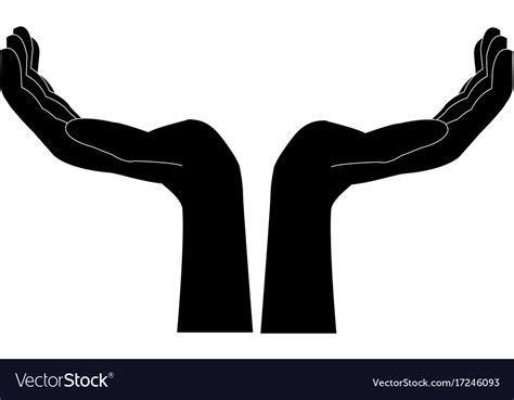 Two Hands Support Help Gesture Symbol Royalty Free Vector