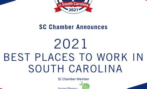 South Carolina Chamber Announces The 2021 Best Places To Work In Sc
