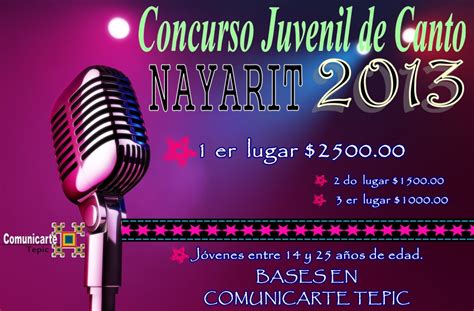 Tercer Concurso Juvenil De Canto 2013 Archivo Comunicarte Tepic