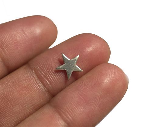 Nickel Silver Shiny Star 9mm Metal Blank Shape Form By Supplydiva