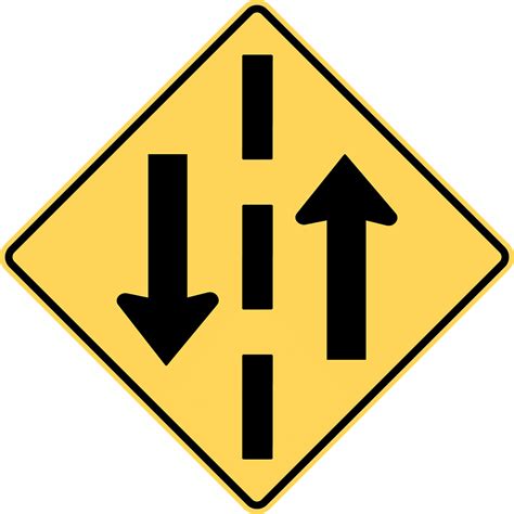 Two Way Traffic Ahead Sign In British Columbia Clipart Free Download