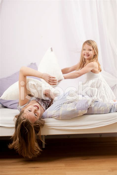 Pillow Fight Stock Photo Royalty Free Freeimages