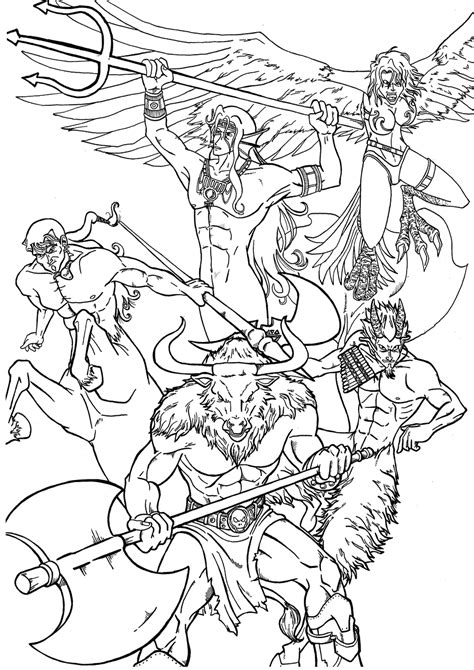 Greek Mythology Coloring Page Page For Kids And For Adults Coloring Home