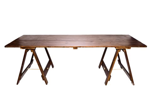 March, 2020, marked the 27 year anniversary of trestlewood's entry into the reclaimed wood arena. Exposed Wooden Banquet Trestle Table - Walnut - 2.4mL x 1.1mW - The Event Mill
