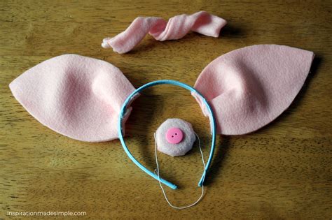 正規品新品未使用品 4 Pieces Halloween Pig Costume Set Ears Headband Tail Nose