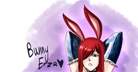 Anime Painter Erza Scarlet Bunny Erza Pixiv