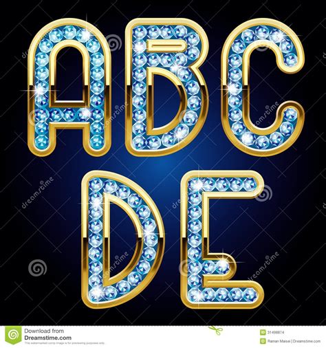 Diamond Alphabet Font Luxury Crystal Letters Numbers And Punctuations