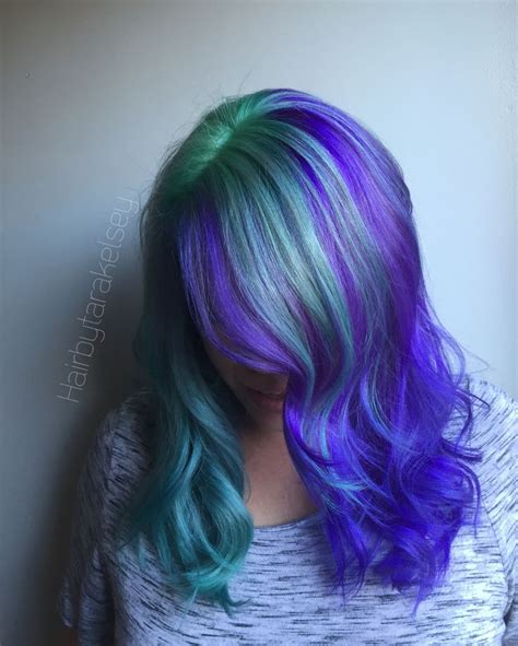 Purple And Turquoise Hair Purple Hair Turquoise Hair Hair Styles