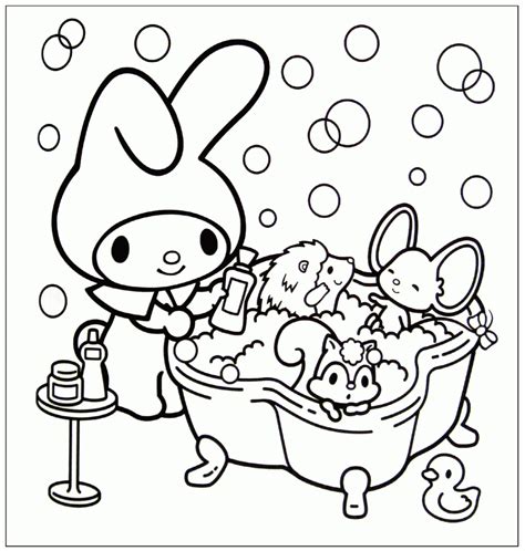 my melody coloring pages coloring home