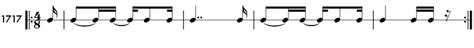 Double Dotted Quarter Notes Practice Rhythm Pattern 1717