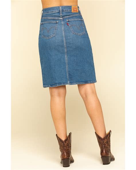 Levis Womens Medium Wash Classic Denim Skirt Country Outfitter