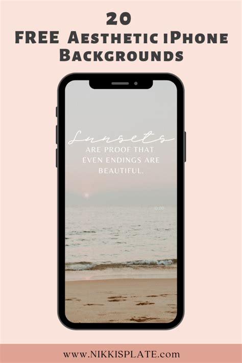 20 Cute Aesthetic iphone Backgrounds (FREE) - Nikki's Plate