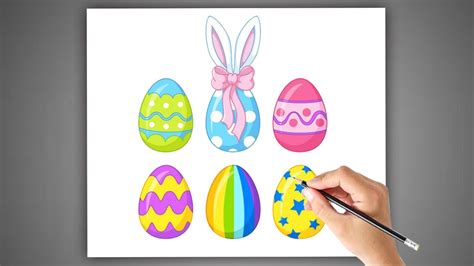 How To Draw An Easter Egg Easy Youtube
