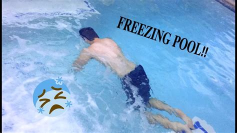 Jumping Into Freezing Pool Youtube