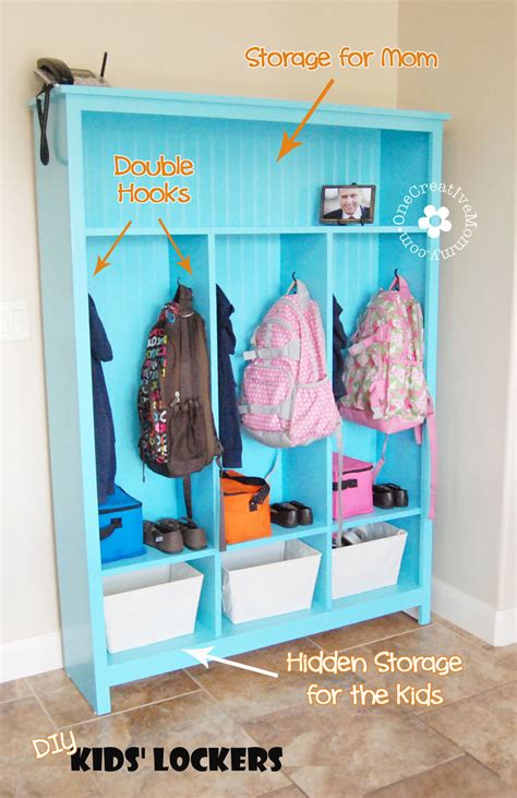 Depending on your needs, you can attach hooks, shelves, and storage bins. Ana White | DIY Storage Lockers {No Mudroom? No problem!} - DIY Projects