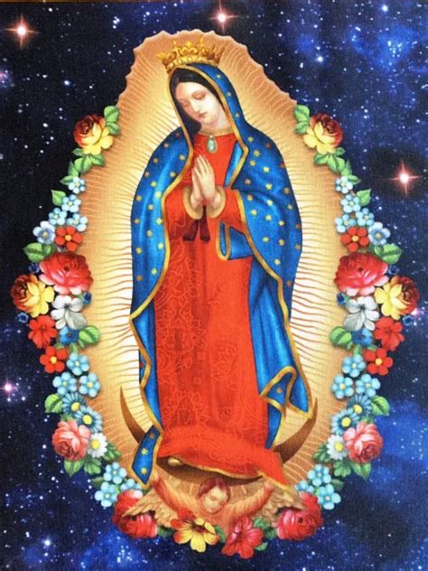 our lady of guadalupe fabric panel cotton religious catholic virgin mary £9 00 picclick uk