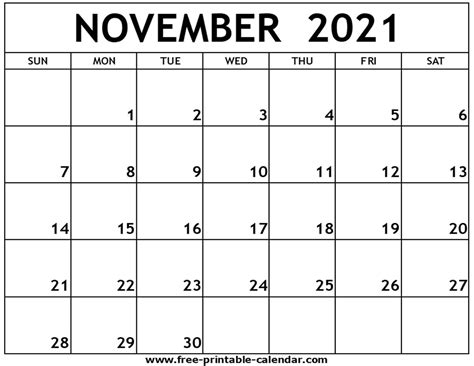 View the month calendar of november 2021 calendar including week numbers. 2021 November Calendar Free Printable | Example Calendar ...