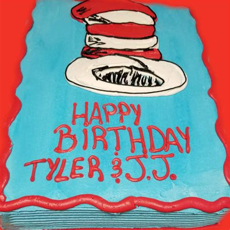 Dr Seuss Birthday Cake Cat In The Hat Muellers Bakery Favorite