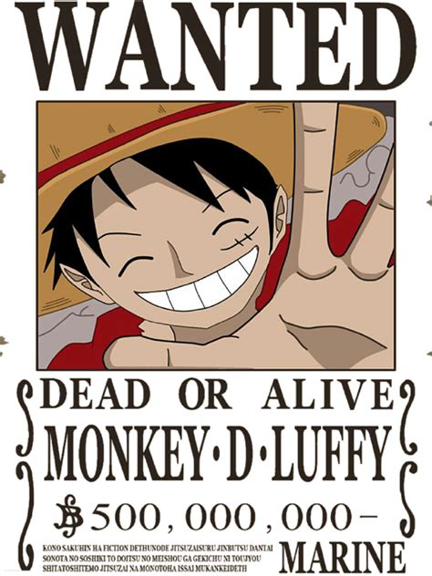 Bounty Luffy Wanted One Piece Greeting Card For Sale By Aditya Sena